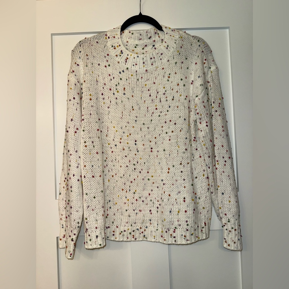 Colorful Speckled Knit Sweater